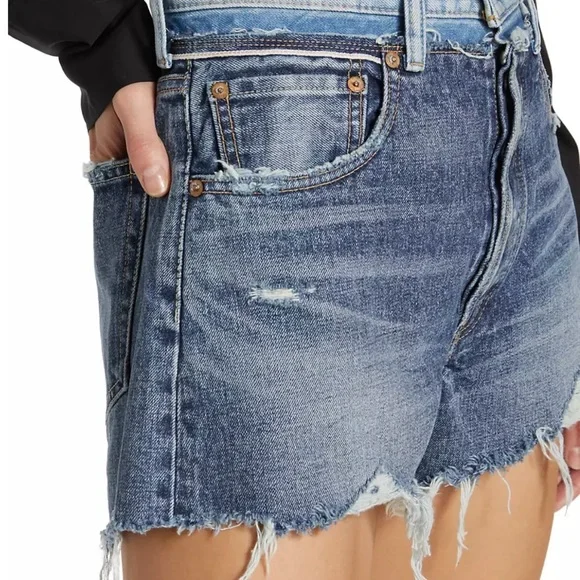 Moussy Blue Jean Shorts - Picture 3 of 5
